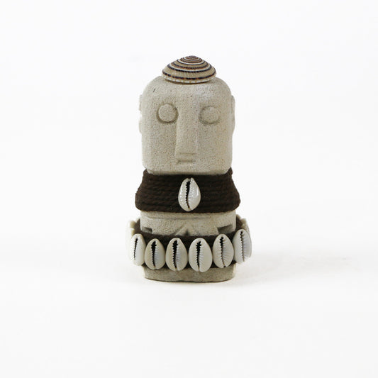 Statuette sumba en pierre et coquillage - Taille S