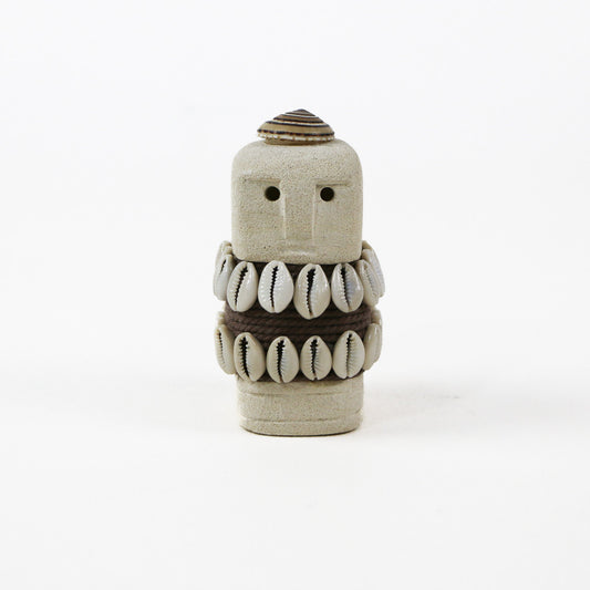 Statuette sumba en pierre et coquillage - Taille S