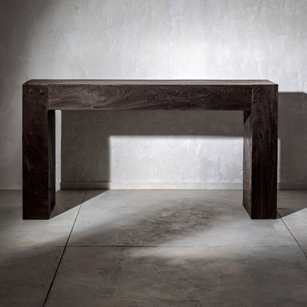 Console Padi en bois de teck marron vieilli - 150x35x80 cm