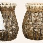 Panier en fibre de banane tressage carré