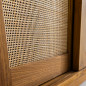 Buffet Rotan - 4 portes coulissantes en bois et cannage - 160x45x80 cm Buffet Rotan - 4 portes coulissantes en bois et cannage - 160x45x80 cm