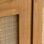 Buffet Rotan - 4 portes coulissantes en bois et cannage - 160x45x80 cm Buffet Rotan - 4 portes coulissantes en bois et cannage - 160x45x80 cm