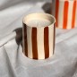 Bougie céramique lignes marrons Bougie céramique lignes marrons