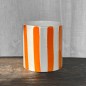 Bougie céramique lignes oranges Bougie céramique lignes oranges