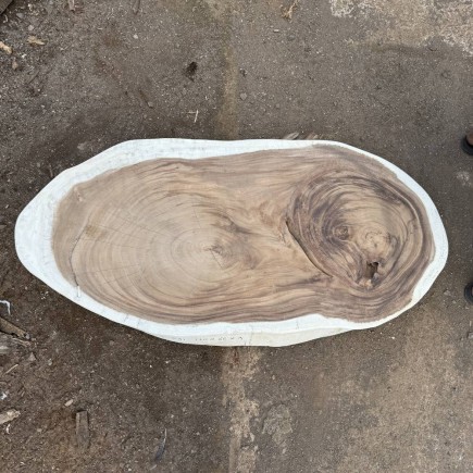 Table basse cookie en bois de suar massif 120*66*9cm K591