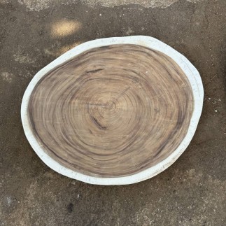Table basse cookie en bois de suar massif 99*82*8cm K752