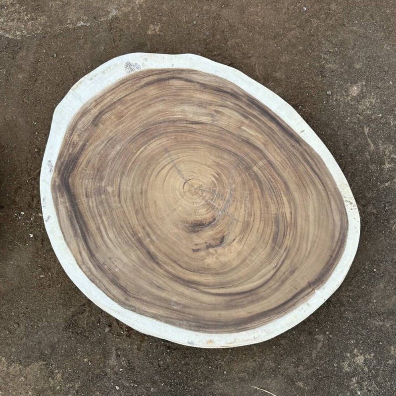 Table basse cookie en bois de suar massif 99*84*8cm K700