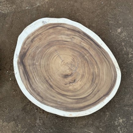Table basse cookie en bois de suar massif 99*84*8cm K700