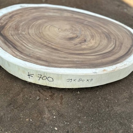 Table basse cookie en bois de suar massif 99*84*8cm K700