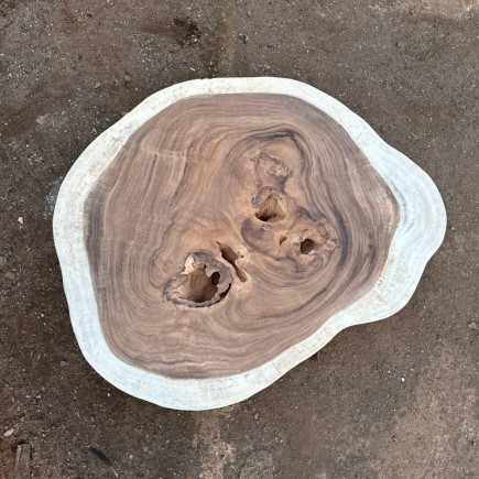 Table basse cookie en bois de suar massif 95*78*8cm K735