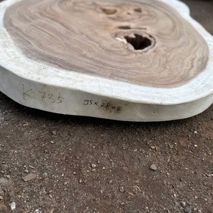 Table basse cookie en bois de suar massif 95*78*8cm K735