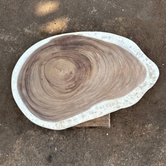 Table basse cookie en bois de suar massif 94*60*8cm K751