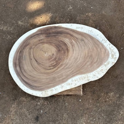 Table basse cookie en bois de suar massif 94*60*8cm K751