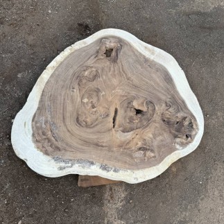 Table basse cookie en bois de suar massif 99*85*8cm K720