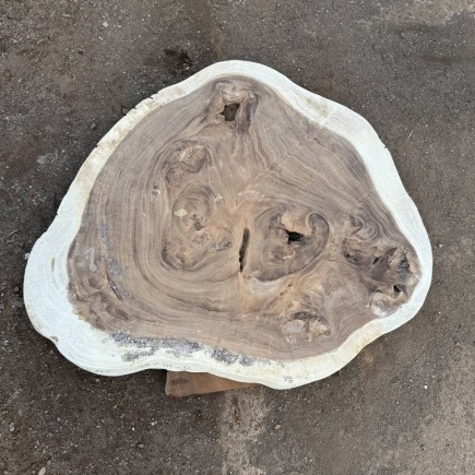 Table basse cookie en bois de suar massif 99*85*8cm K720