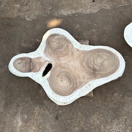 Table basse cookie en bois de suar massif 122*84*8cm K579