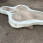 Table basse cookie en bois de suar massif 122*84*8cm K579