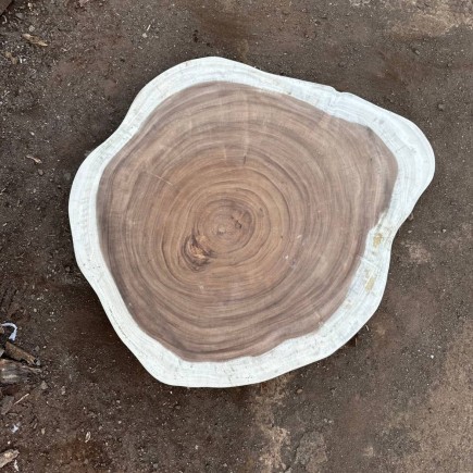 Table basse cookie en bois de suar massif 106*95*8cm K526