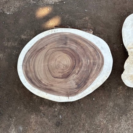 Table basse cookie en bois de suar massif 85*67*8cm K761