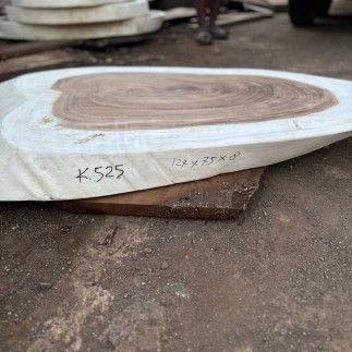 Table basse cookie en bois de suar massif 127*75*8cm K525