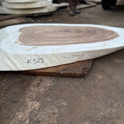 Table basse cookie en bois de suar massif 127*75*8cm K525