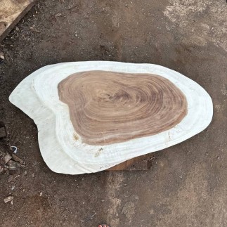 Table basse cookie en bois de suar massif 127*75*8cm K525