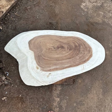 Table basse cookie en bois de suar massif 127*75*8cm K525