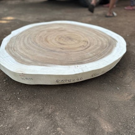 Table basse cookie en bois de suar massif 98*46*8cm K595