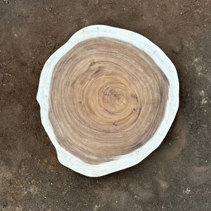 Table basse cookie en bois de suar massif 98*46*8cm K595