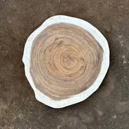 Table basse cookie en bois de suar massif 98*46*8cm K595
