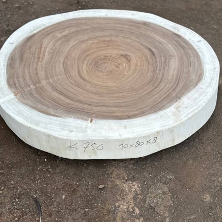 Table basse cookie en bois de suar massif 90*80*8cm K750