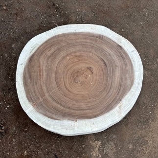 Table basse cookie en bois de suar massif 90*80*8cm K750
