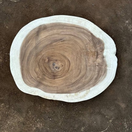 Table basse cookie en bois de suar massif 96*80*8cm K739