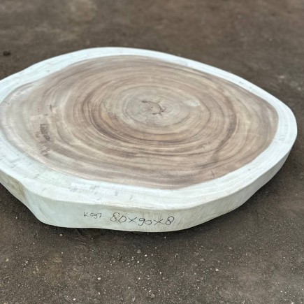 Table basse cookie en bois de suar massif 90*80*8cm K597
