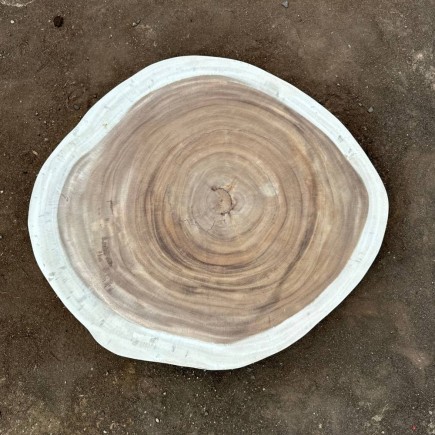 Table basse cookie en bois de suar massif 90*80*8cm K597