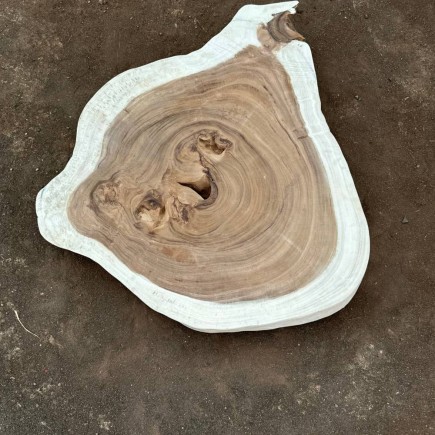 Table basse cookie en bois de suar massif 113*100*8cm K734