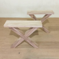 Table et plateau à manger en bois de suar massif 220x82 cm