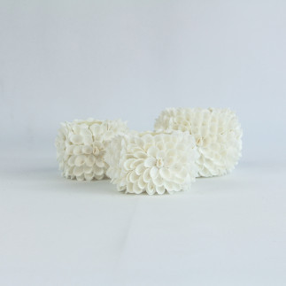 Bougeoir coquillages - blanc