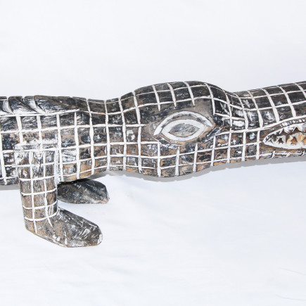 Sculpture Crocodile en bois
