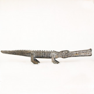 Sculpture Crocodile en bois
