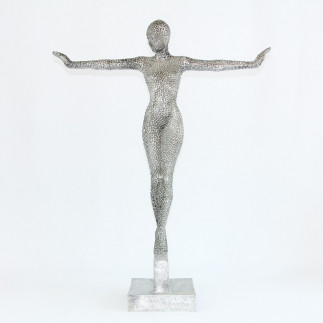 Statue en Aluminium Dancing Woman (72 x 25 x 57 cm)