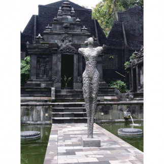 statue de la femme oscar en aluminium couleur argent