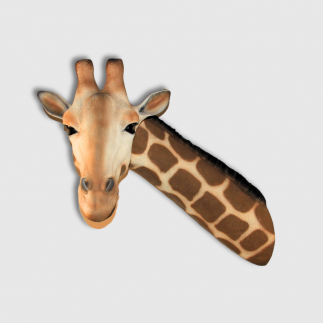 Tête de girafe grandeur nature en résine