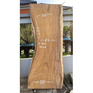 Table et plateau à manger en bois de suar massif 250x100 cm