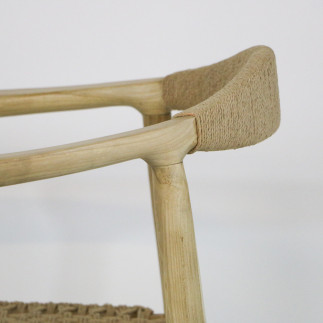 Chaise en bois de teck blanchi - Cemassen