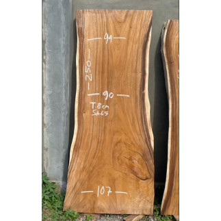 Table et plateau à manger en bois de suar massif 250 x 107 cm