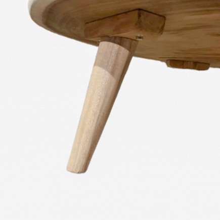 Table basse cookie en bois de suar massif 140x70 cm