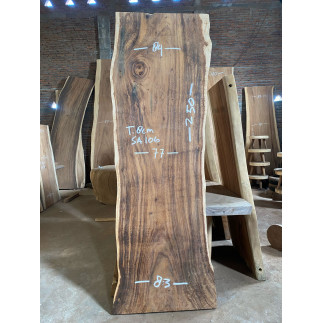 Table et plateau à manger en bois de suar massif 250x84cm