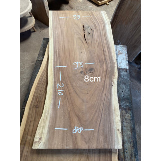 Table et plateau à manger en bois de suar massif 210x96 cm