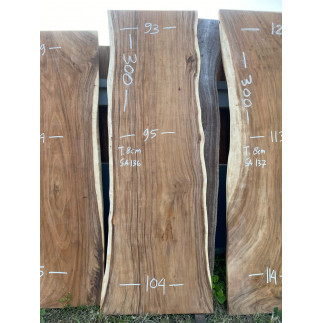 Table et plateau à manger en bois de suar massif 300 x 104 cm